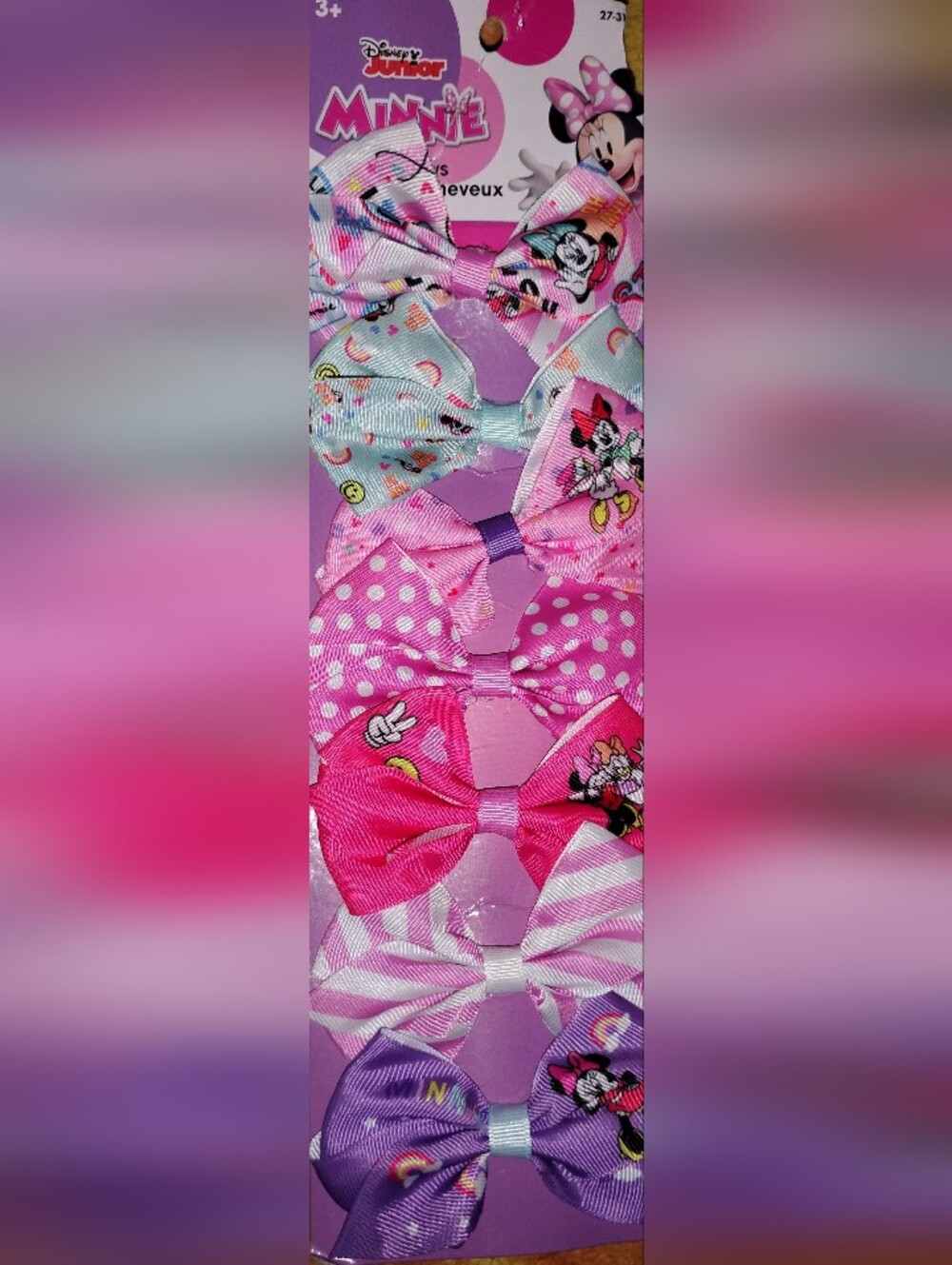 Disney Minnie Mouse Pink Polka Dot Kids Hair Bows